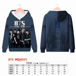 BTS Full color zipper hooded P...