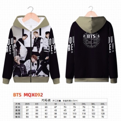 BTS Full color zipper hooded P...