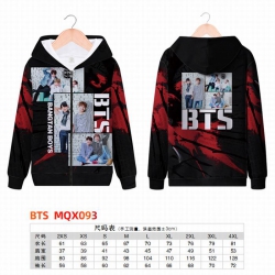 BTS Full color zipper hooded P...