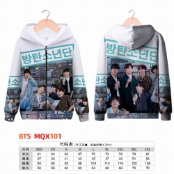 BTS Full color zipper hooded P...