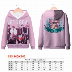 BTS Full color zipper hooded P...