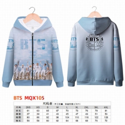 BTS Full color zipper hooded P...
