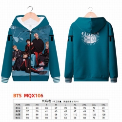 BTS Full color zipper hooded P...