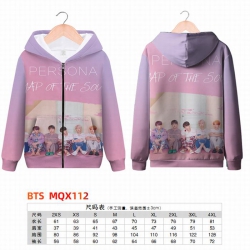 BTS Full color zipper hooded P...