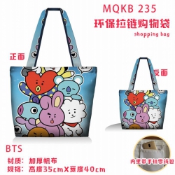 BTS BT21 Full color green zipp...