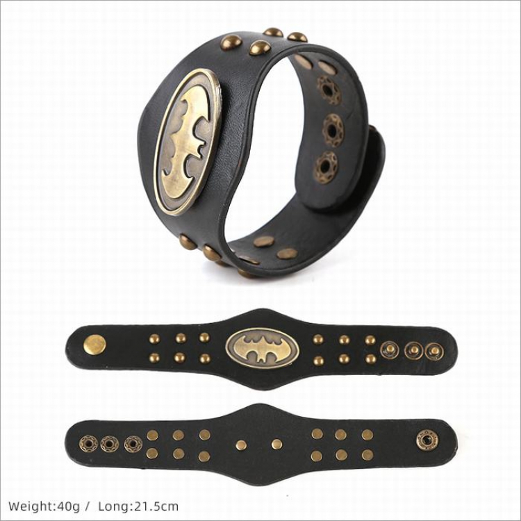 Justice League Punk Leather bracelet hand strap 21.5CM