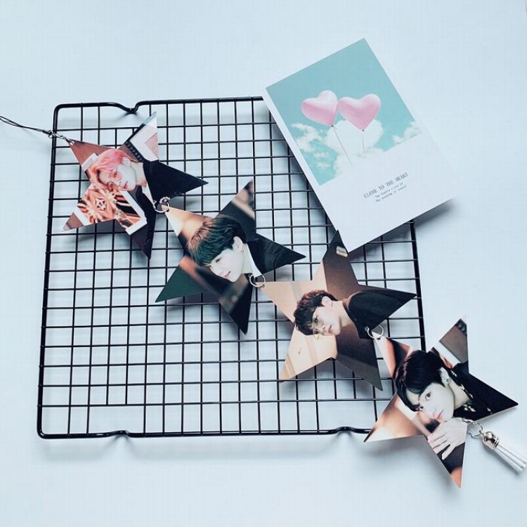 BTS Photo creative tag hanging ornaments price for 5 pcs 12X12CM 9G