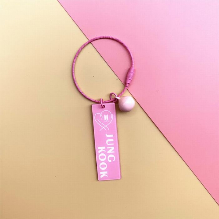 BTS Acrylic with bell Keychain pendant 2.5X6CM 9G price for 5 pcs