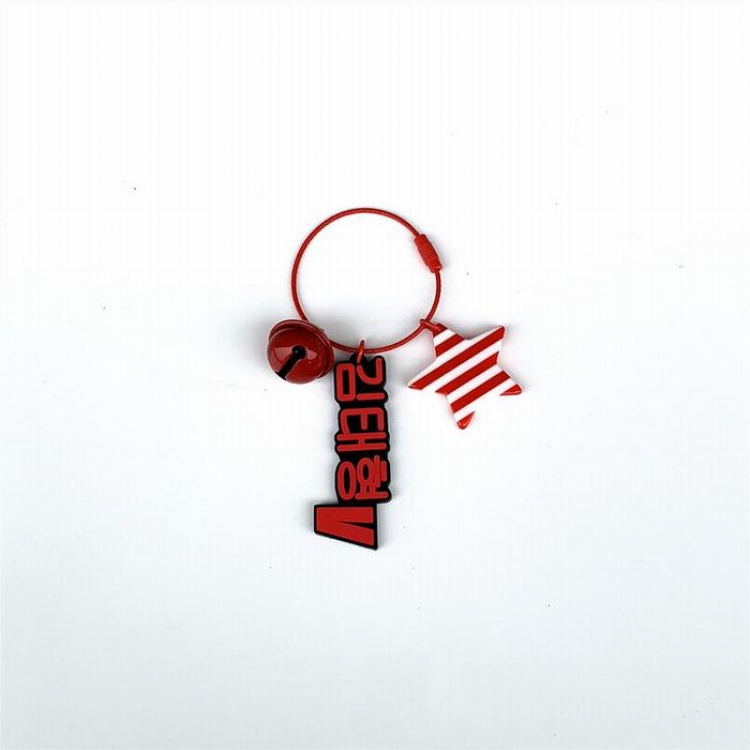 BTS Soft glue with bell Keychain pendant 6.5CM 13G price for 5 pcs