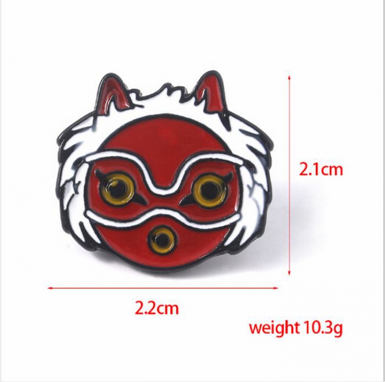 Princess Mononoke Alloy brooch badge pin price for 5 pcs