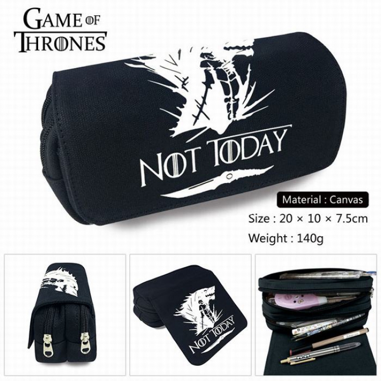 Game of Thrones Canvas Multifunction Double layer Zipper Flip cover Pencil Bag