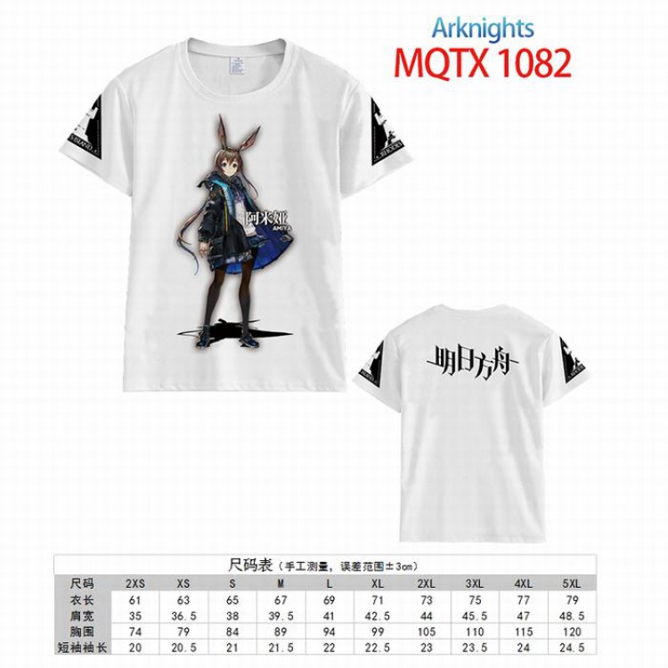 Arknights Full color printed short sleeve t-shirt 10 sizes from XXS to 5XL MQTX-1082