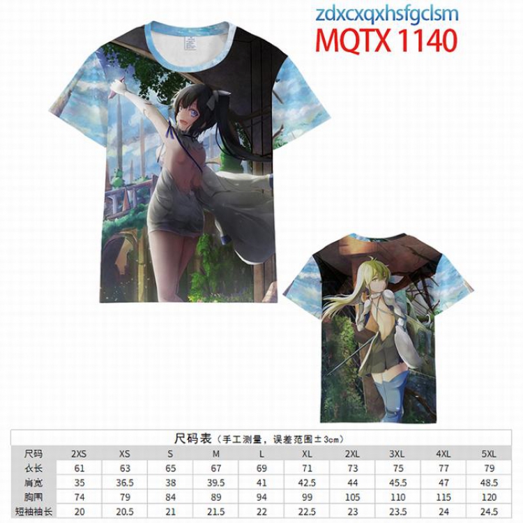 Is it wrong to try to Pick Up Girls in a Dungeon Full color printed short sleeve t-shirt 10 sizes from XXS to 5XL MQTX-1
