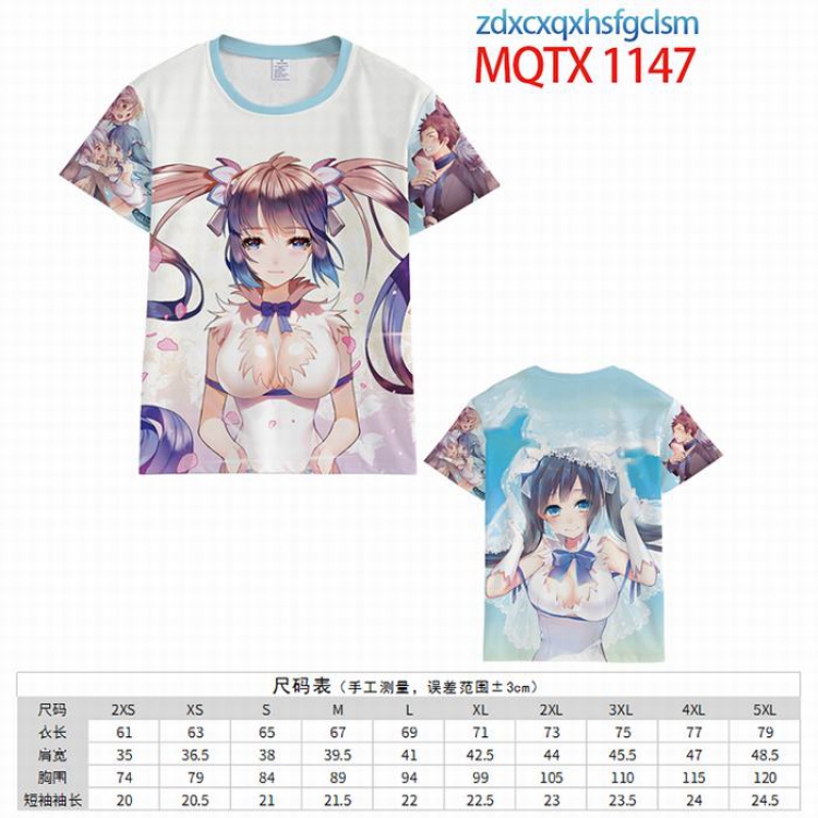 Is it wrong to try to Pick Up Girls in a Dungeon Full color printed short sleeve t-shirt 10 sizes from XXS to 5XL MQTX-1