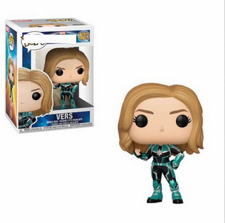FUNKO-POP 427 Captain Marvel Boxed Figure Decoration 10CM