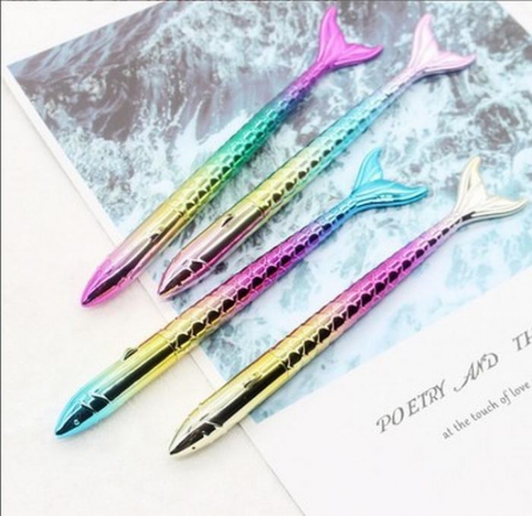 Cartoon The Mermaid Upgraded version 0.5 Black Neutral Ballpoint Pen price for 8 pcs 170 MM