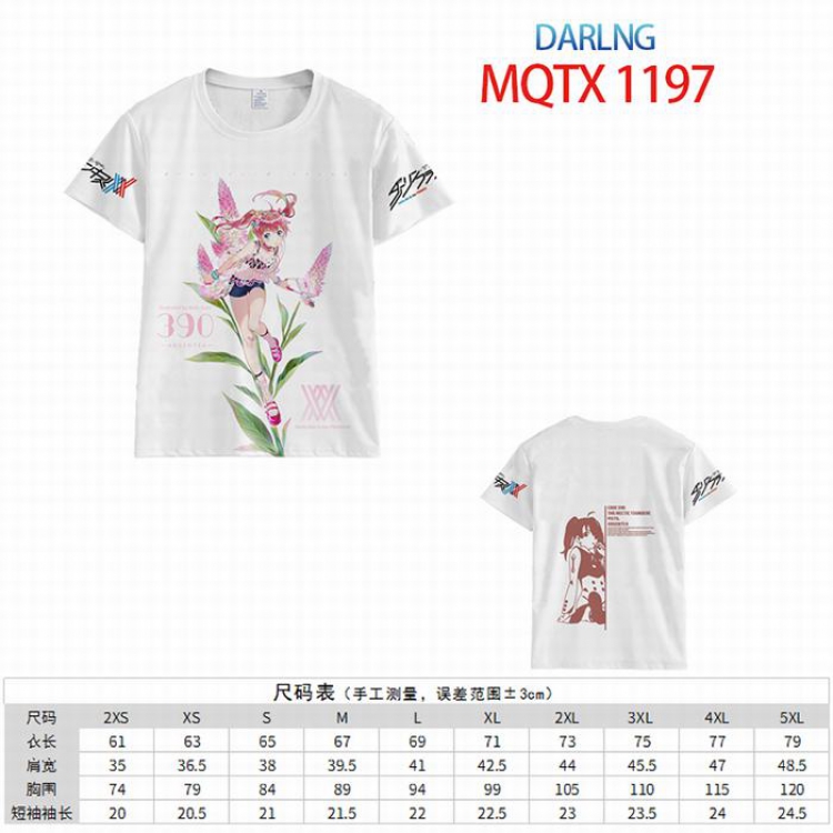 DARLING in the FRANX Full color printed short sleeve t-shirt 10 sizes from XXS to 5XL MQTX-1197