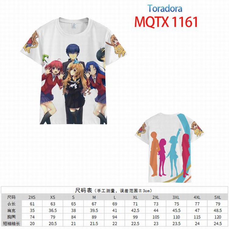 Toradora!  Full color printed short sleeve t-shirt 10 sizes from XXS to 5XL MQTX-1161