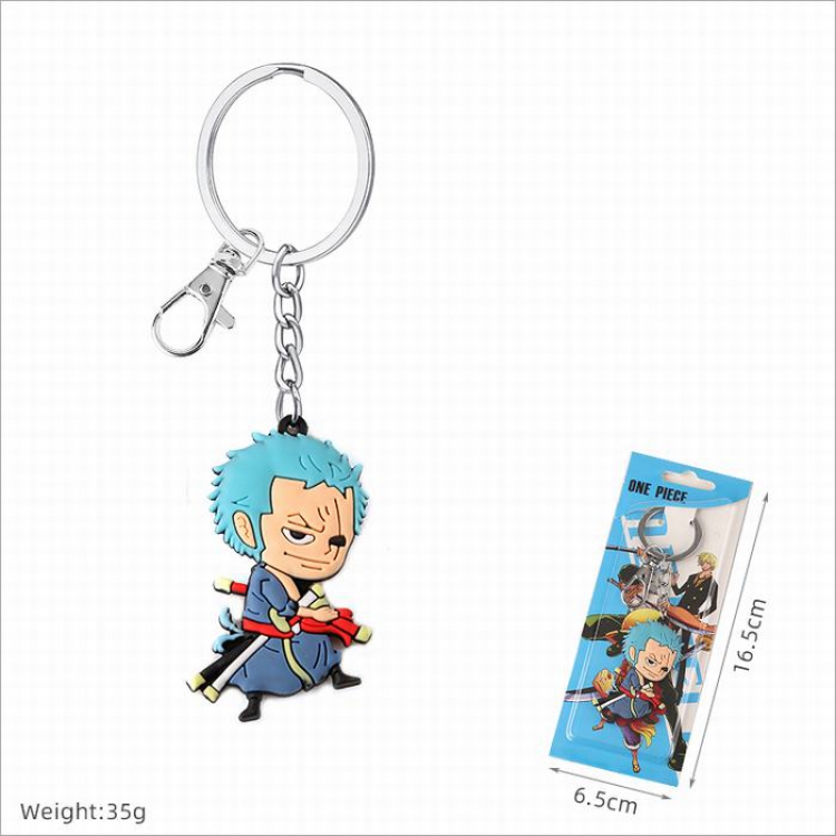 One Piece Double-sided soft rubber Keychain pendant price for 5 pcs