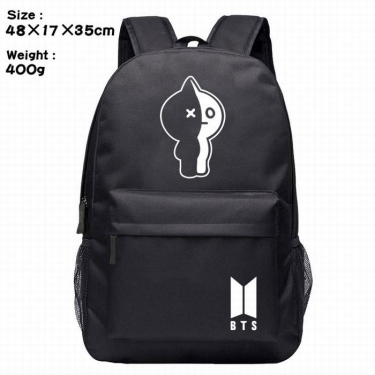 BTS-robot Silk screen polyester canvas backpack bag