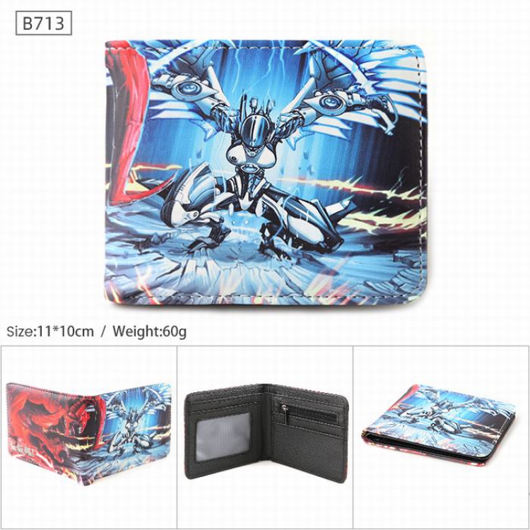 Yugioh B713 PU  Twill two-fold short wallet 11X10CM