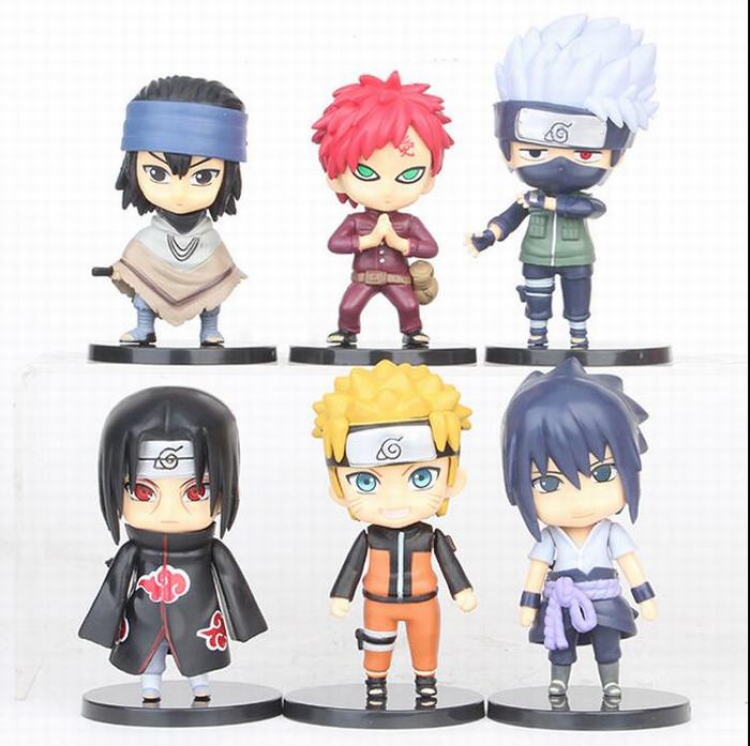 Naruto a set of six Bagged Figure Decoration Model 9-10CM 0.4KGS