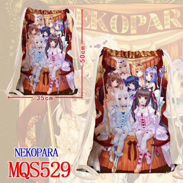 Nekopara Double-sided Full color Handbag Pocket 35X50CM MQS529