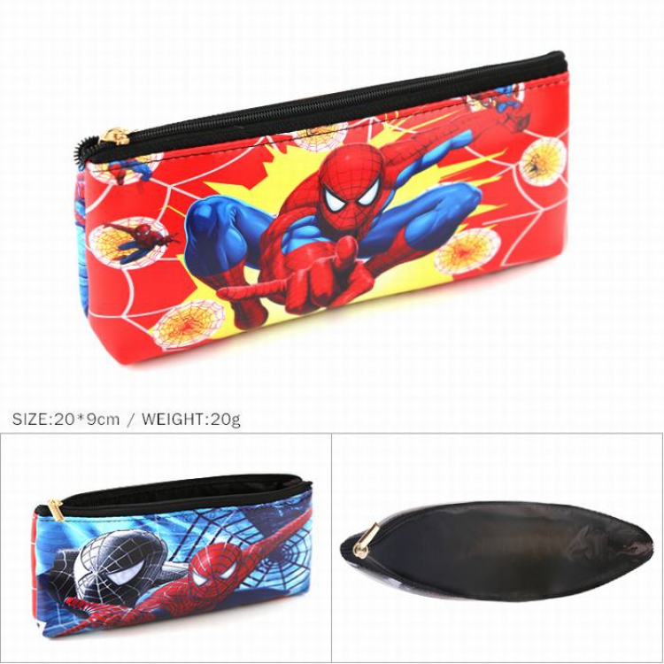 Spiderman Zipper PU pencil case Pencil Bag 20X9CM 20G