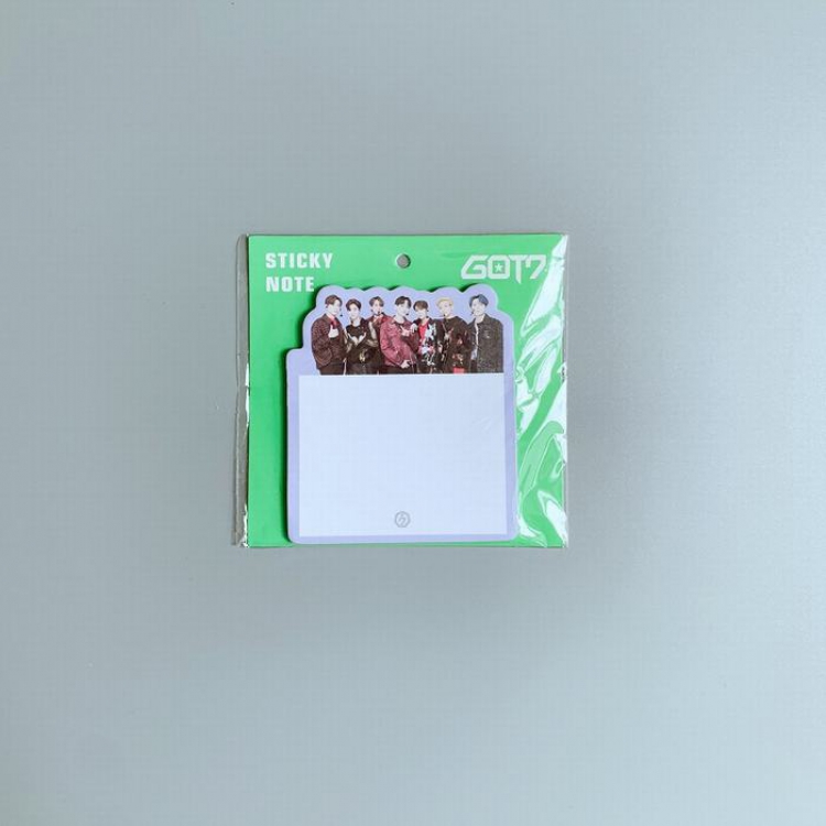 GOT7 The same paragraph around the star Post-it notes 11X11CM 15G Transparent OPP bag price for 5 pcs