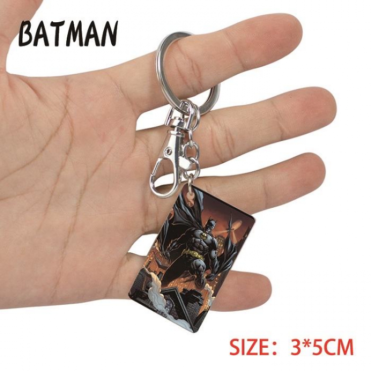 Batman-28 Anime Acrylic Color Map Keychain Pendant