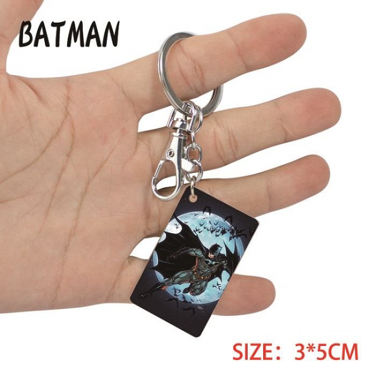 Batman-31 Anime Acrylic Color Map Keychain Pendant
