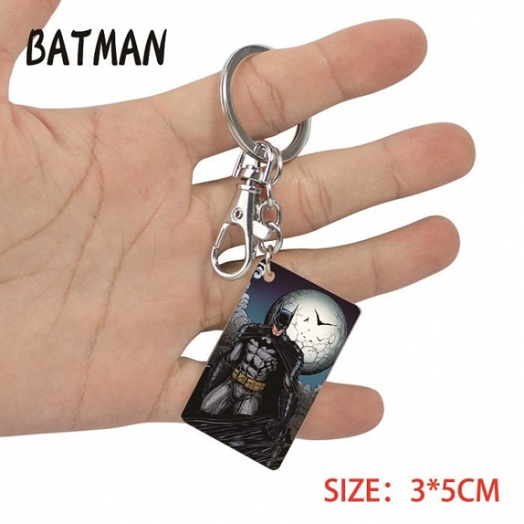 Batman-34 Anime Acrylic Color Map Keychain Pendant