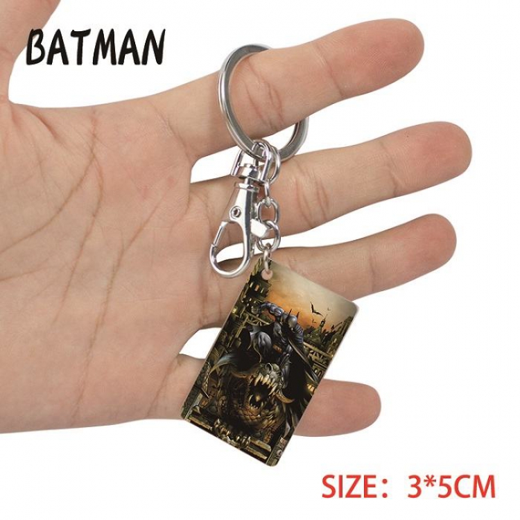 Batman-4 Anime Acrylic Color Map Keychain Pendant
