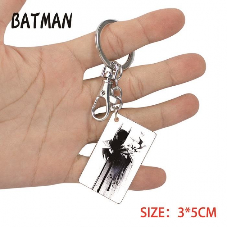 Batman-7 Anime Acrylic Color Map Keychain Pendant
