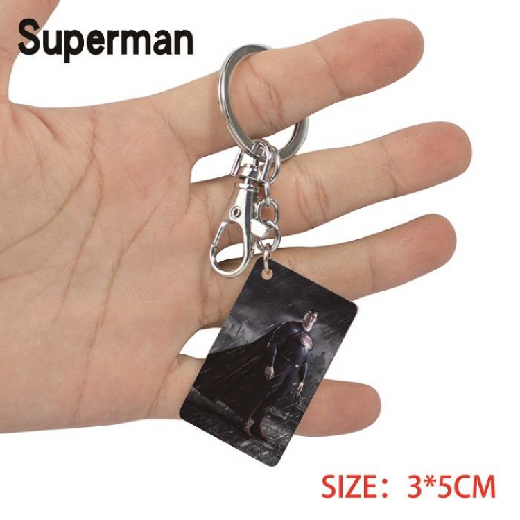 Superman-3 Anime Acrylic Color Map Keychain Pendant