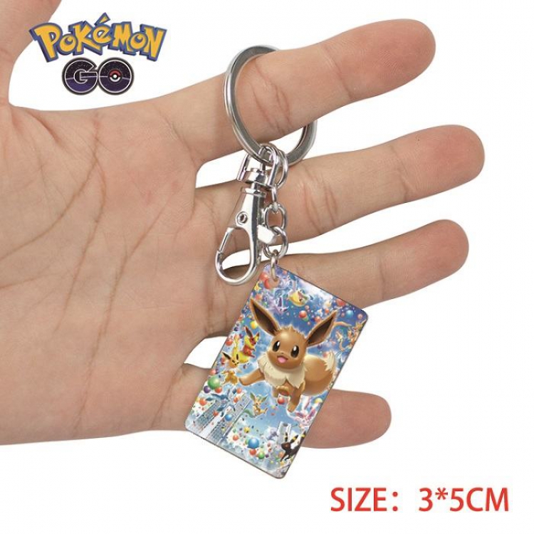 Pokemon-1 Anime Acrylic Color Map Keychain Pendant