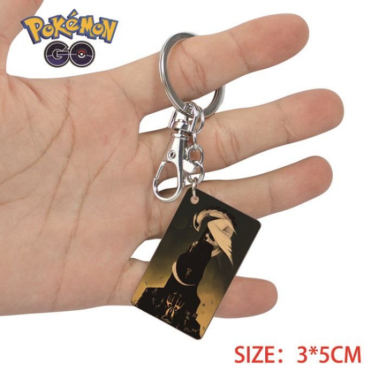 Pokemon-10 Anime Acrylic Color Map Keychain Pendant