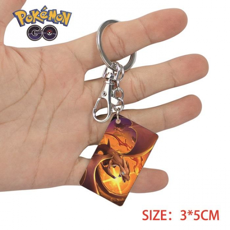 Pokemon-15 Anime Acrylic Color Map Keychain Pendant