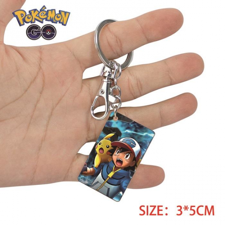 Pokemon-16 Anime Acrylic Color Map Keychain Pendant