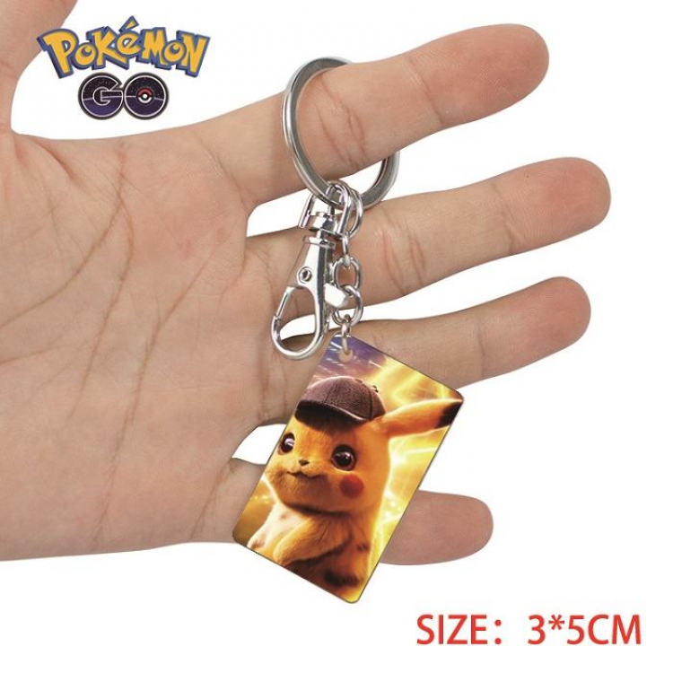 Pokemon-20 Anime Acrylic Color Map Keychain Pendant