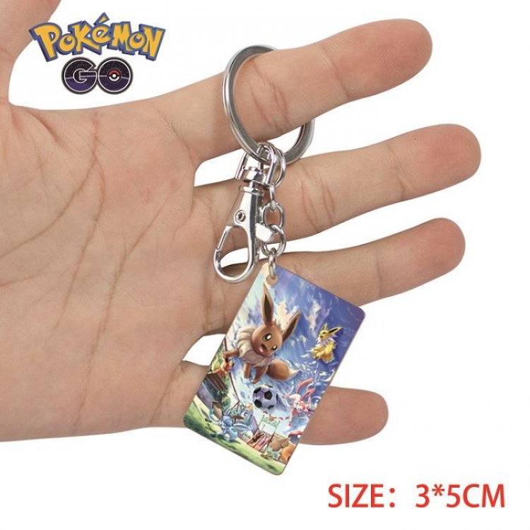 Pokemon-25 Anime Acrylic Color Map Keychain Pendant