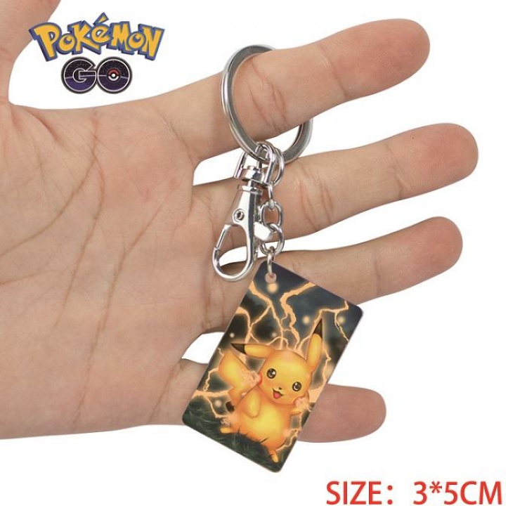 Pokemon-24 Anime Acrylic Color Map Keychain Pendant