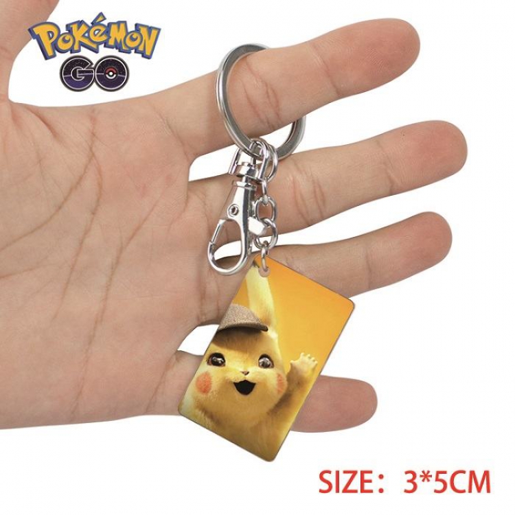 Pokemon-23 Anime Acrylic Color Map Keychain Pendant