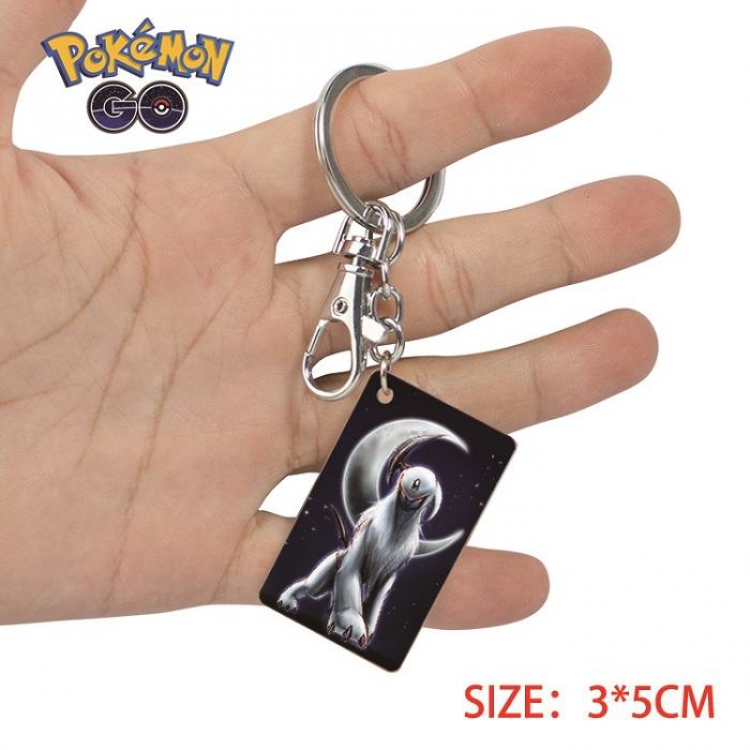Pokemon-22 Anime Acrylic Color Map Keychain Pendant