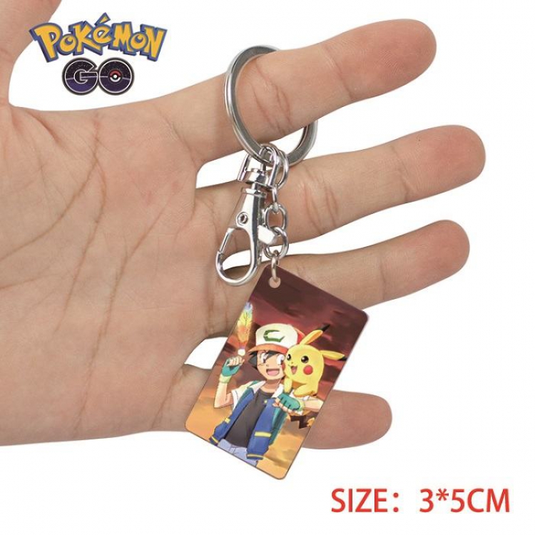 Pokemon-27 Anime Acrylic Color Map Keychain Pendant