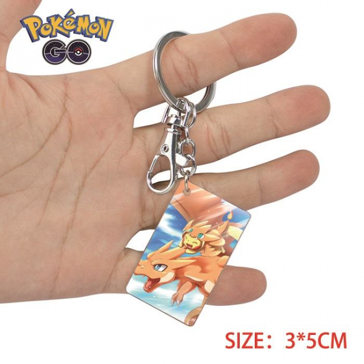Pokemon-29  Anime Acrylic Color Map Keychain Pendant