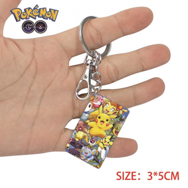 Pokemon-3 Anime Acrylic Color Map Keychain Pendant