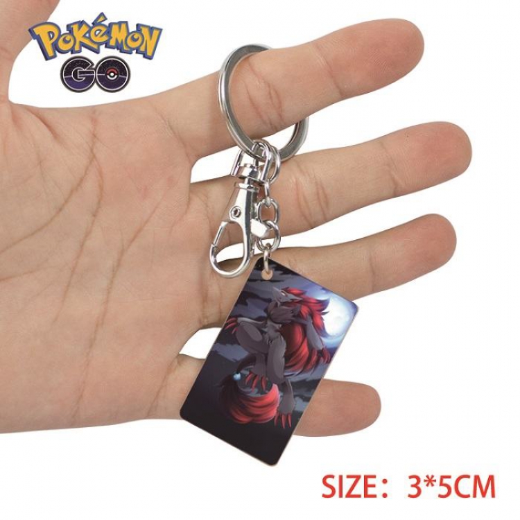 Pokemon-32 Anime Acrylic Color Map Keychain Pendant