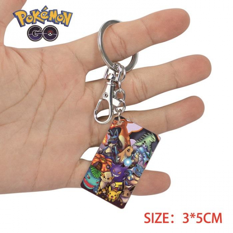 Pokemon-30 Anime Acrylic Color Map Keychain Pendant