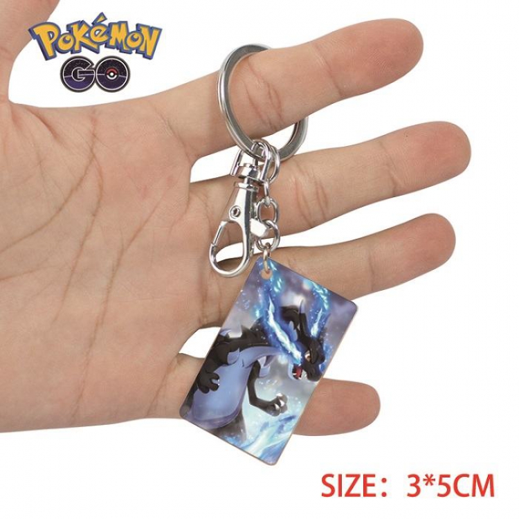 Pokemon-33 Anime Acrylic Color Map Keychain Pendant